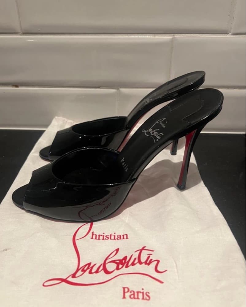 Black Louboution Dolly Heels - Image 3