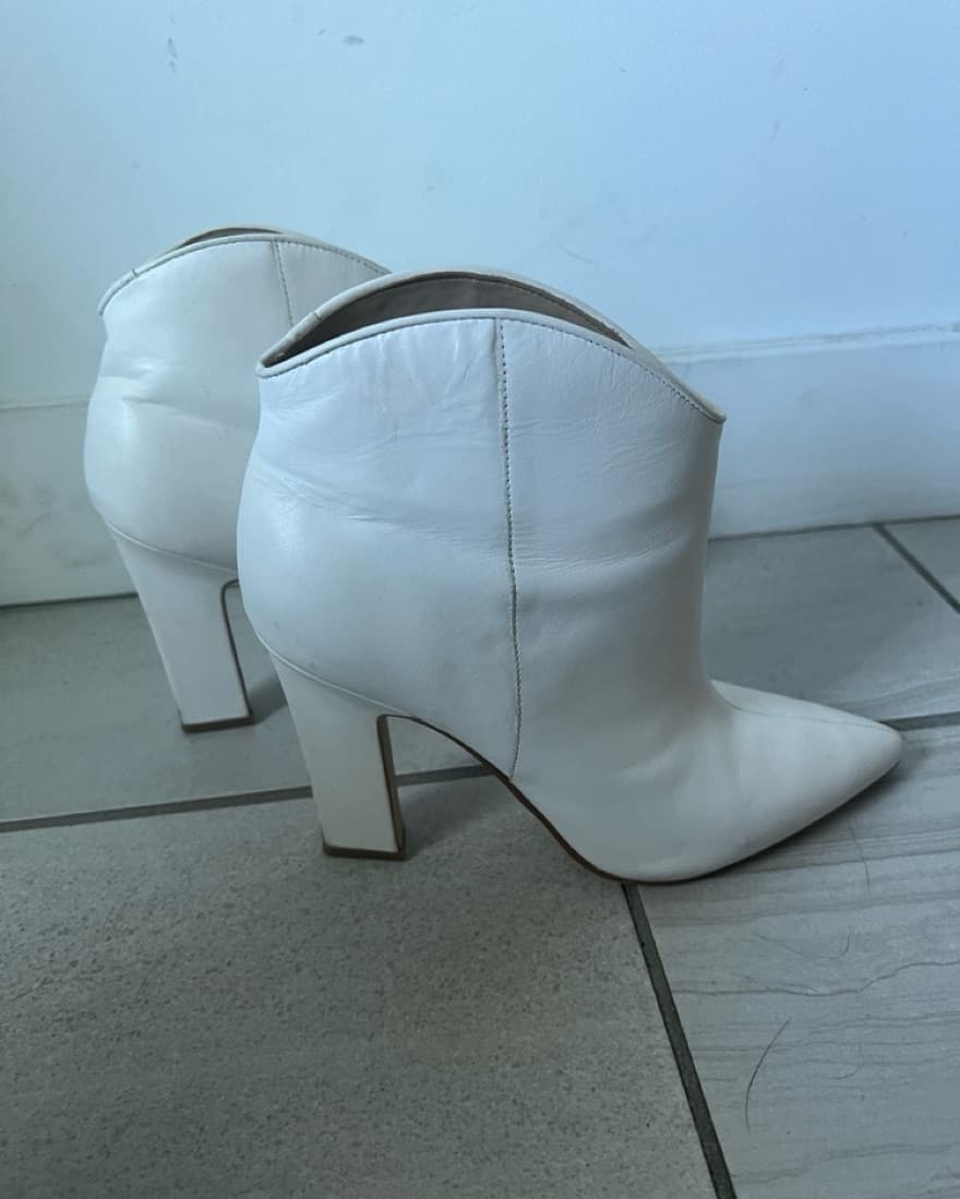 Marc Fisher White Booties - Image 1