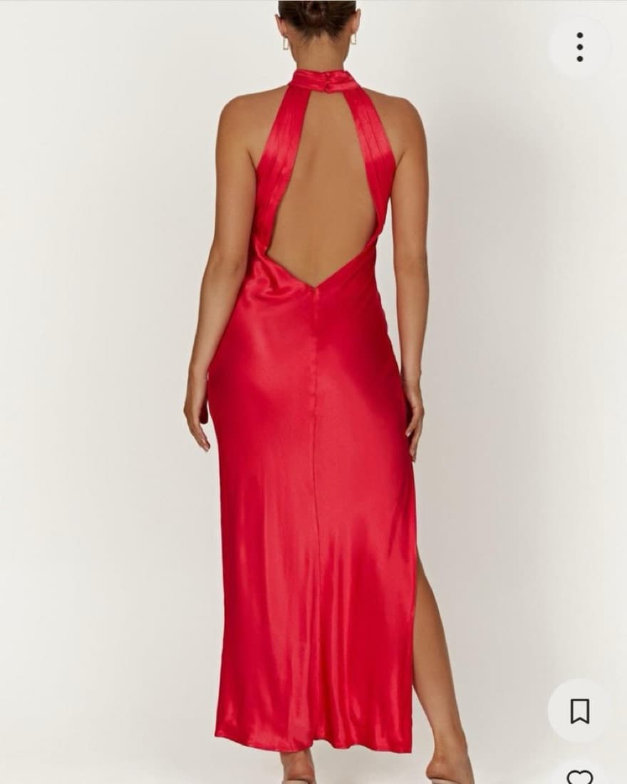 Red Backless Meshki Dress  - Image 2