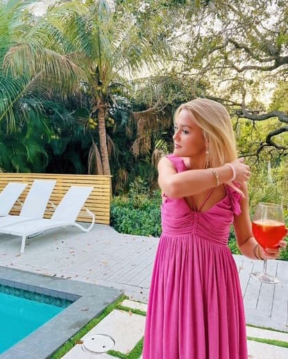 Tularosa Pink Midi Dress - Image 2