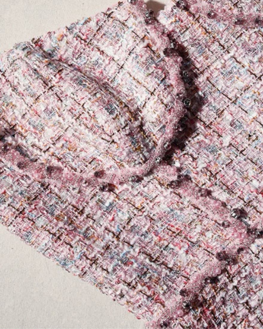 Self Portrait Pink Tweed Dress - Image 4