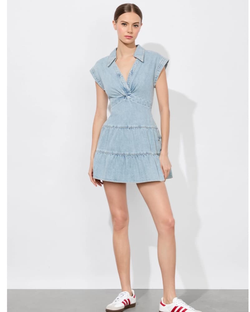 Alice and Olivia Denim Mini Dresss - Image 1
