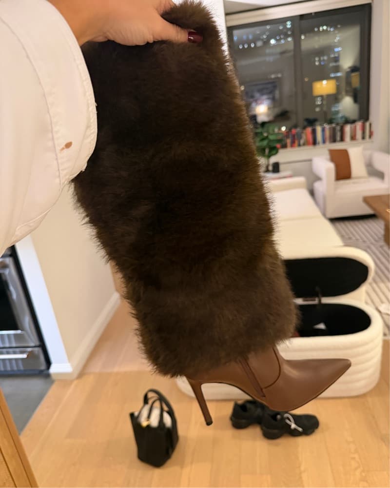 Brown Fur Heeled Boot - Image 3