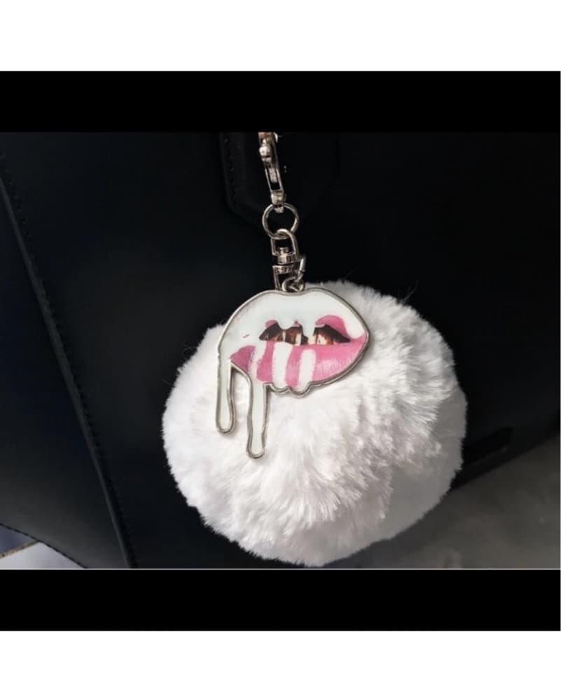 King Kylie Pom Pom Lip Keychain  - Image 2