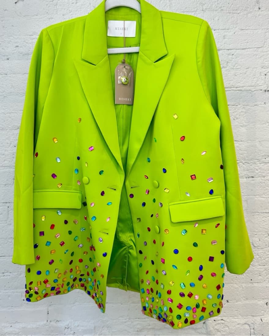 Green Rhinestone Blazer  - Image 1