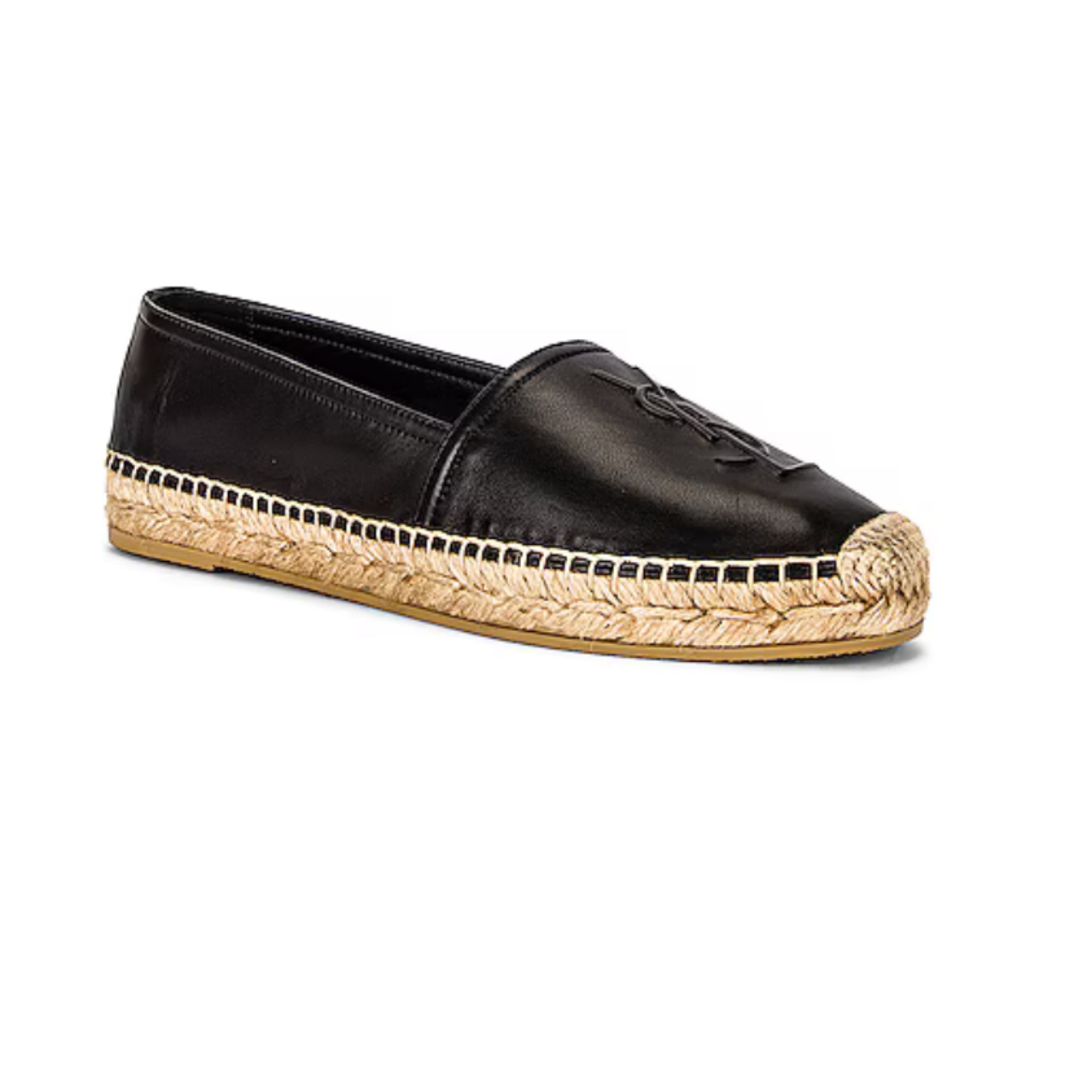 SAINT LAURENT Logo Flat Espadrille - Image 3