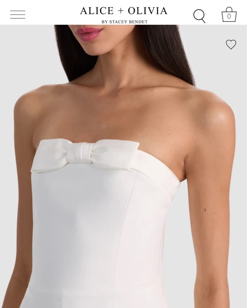White Bow Mini Dress - Image 3
