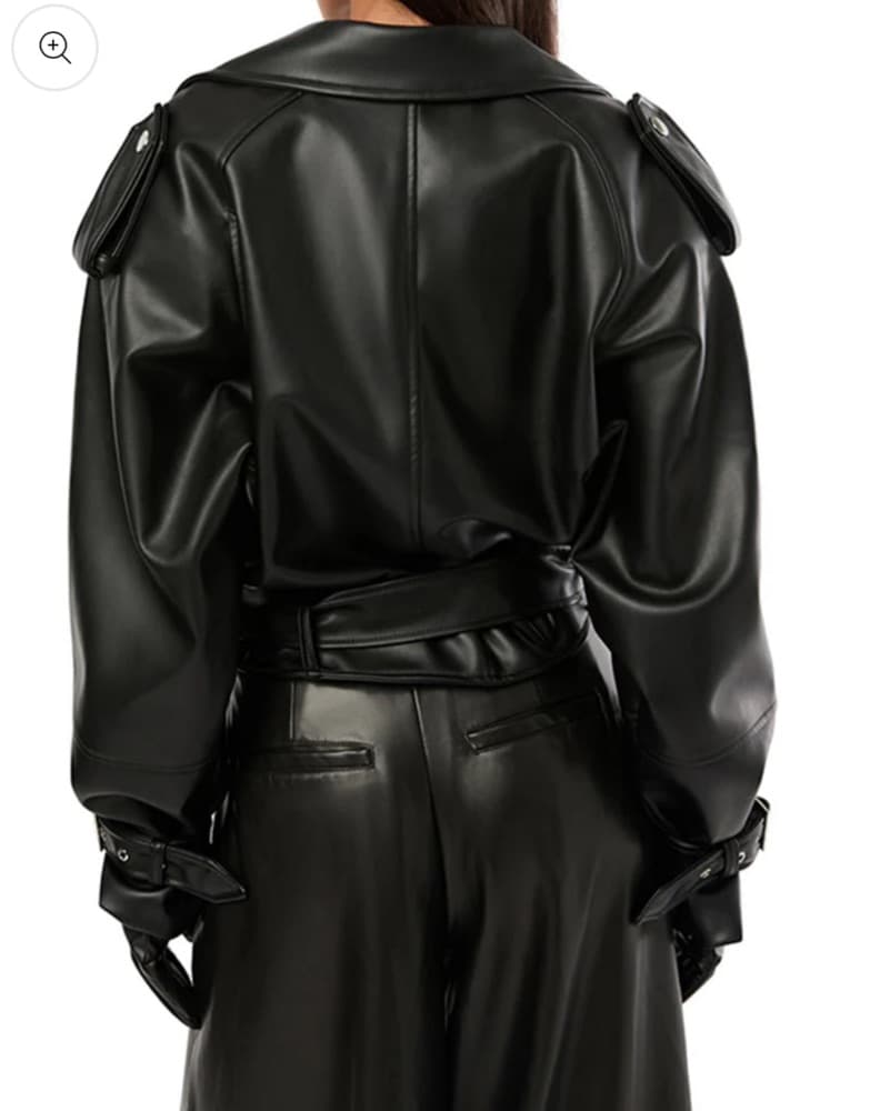 WeWoreWhat Cropped Leather Jacket *NEW* - Image 4