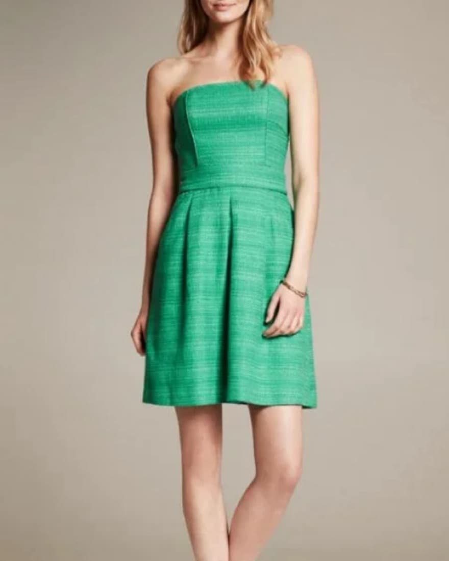Banana Republic Jadite Green Tweed Strap - Image 1