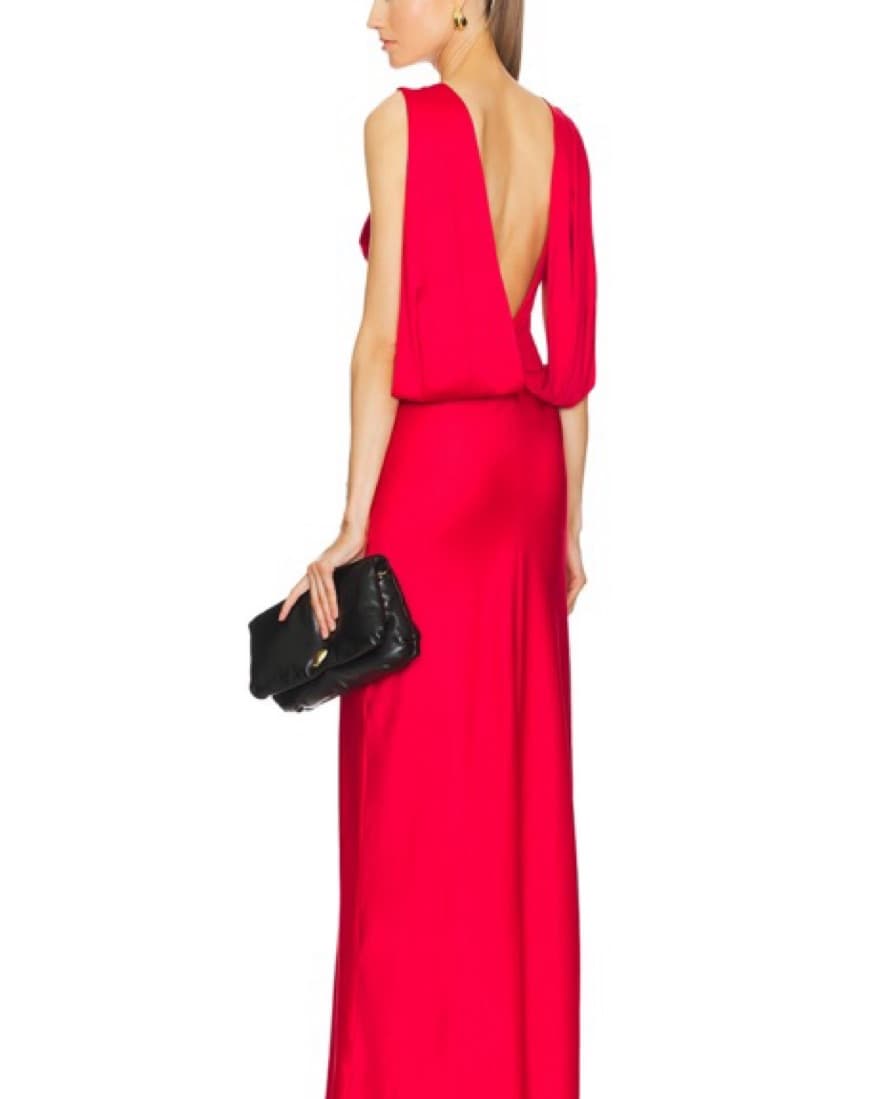 Elegant Red Maxi Dress - Image 3