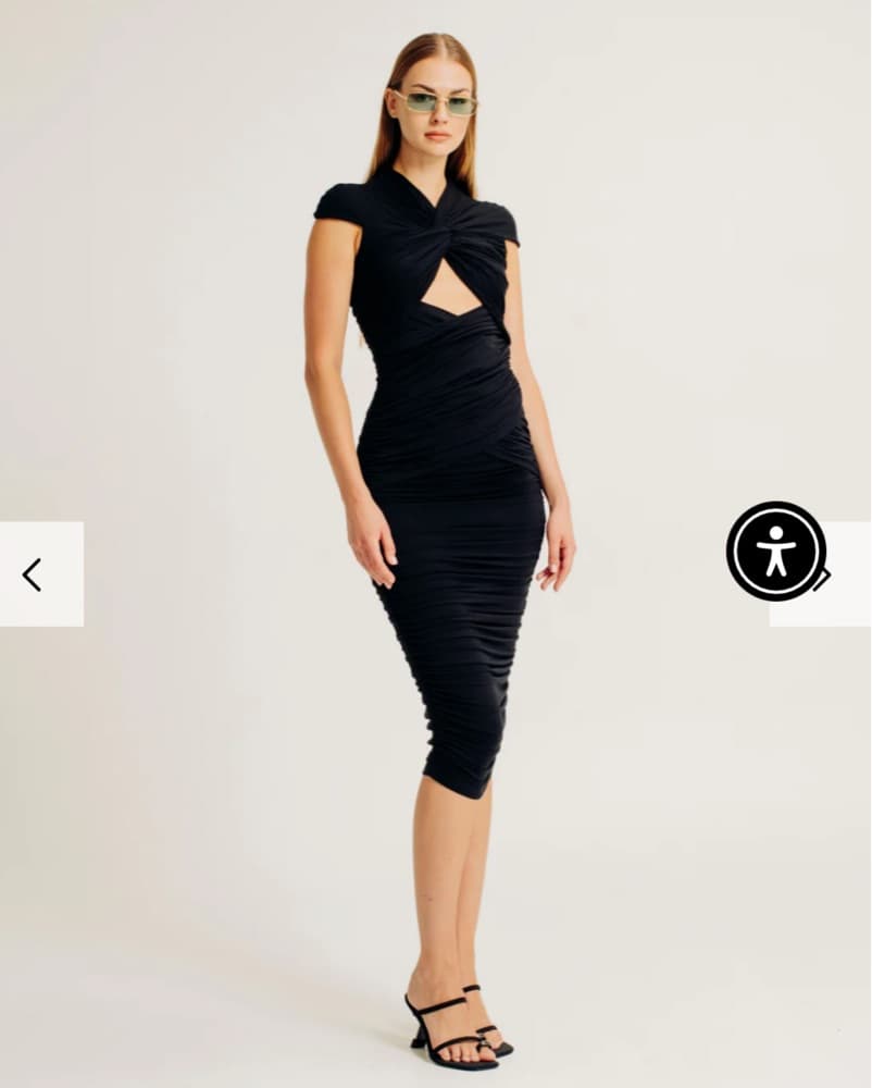 Ronny Kobo Black Cross Front Dress - Image 4