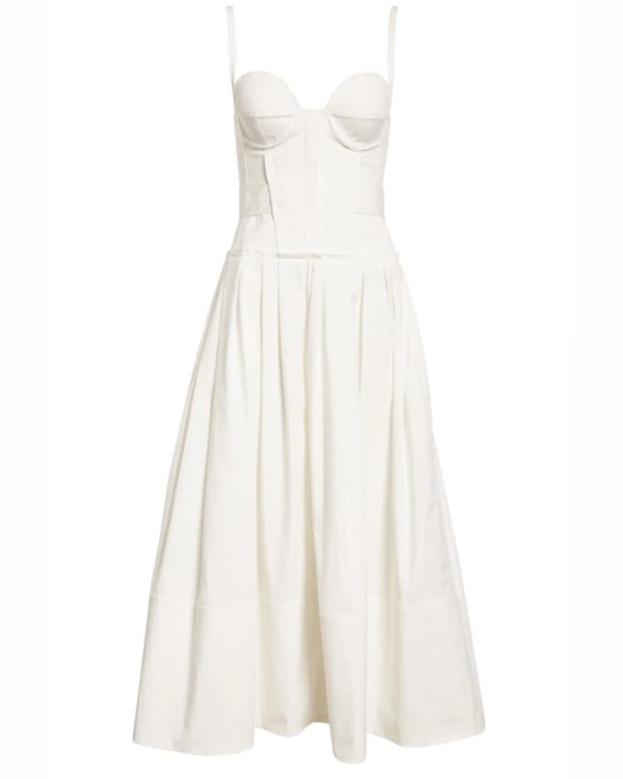 White Proenza Poplin Dress  - Image 1