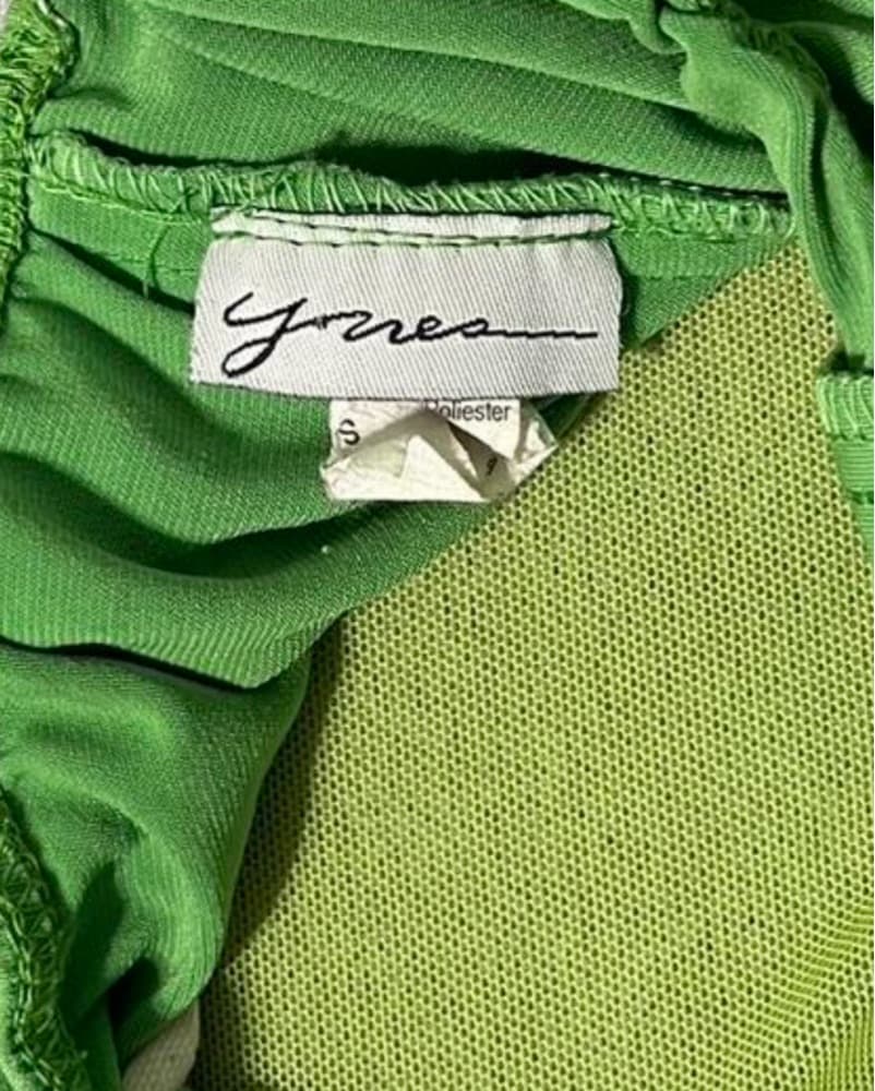 Green Mesh Cutout Halter Dress - Image 3