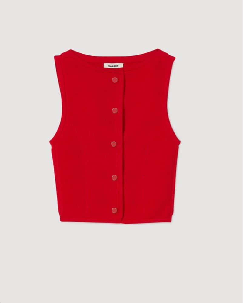 Sandro Red Sleevles Sweater  - Image 4