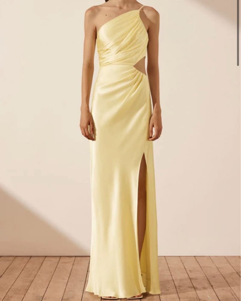 Shona Joy La Lune Dress- Lemon - Image 1