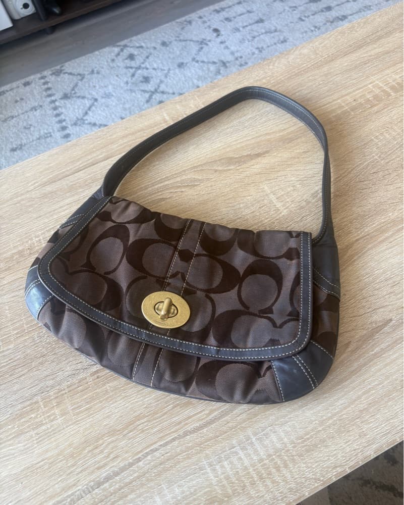 Vintage Brown Coach Bag - Image 1