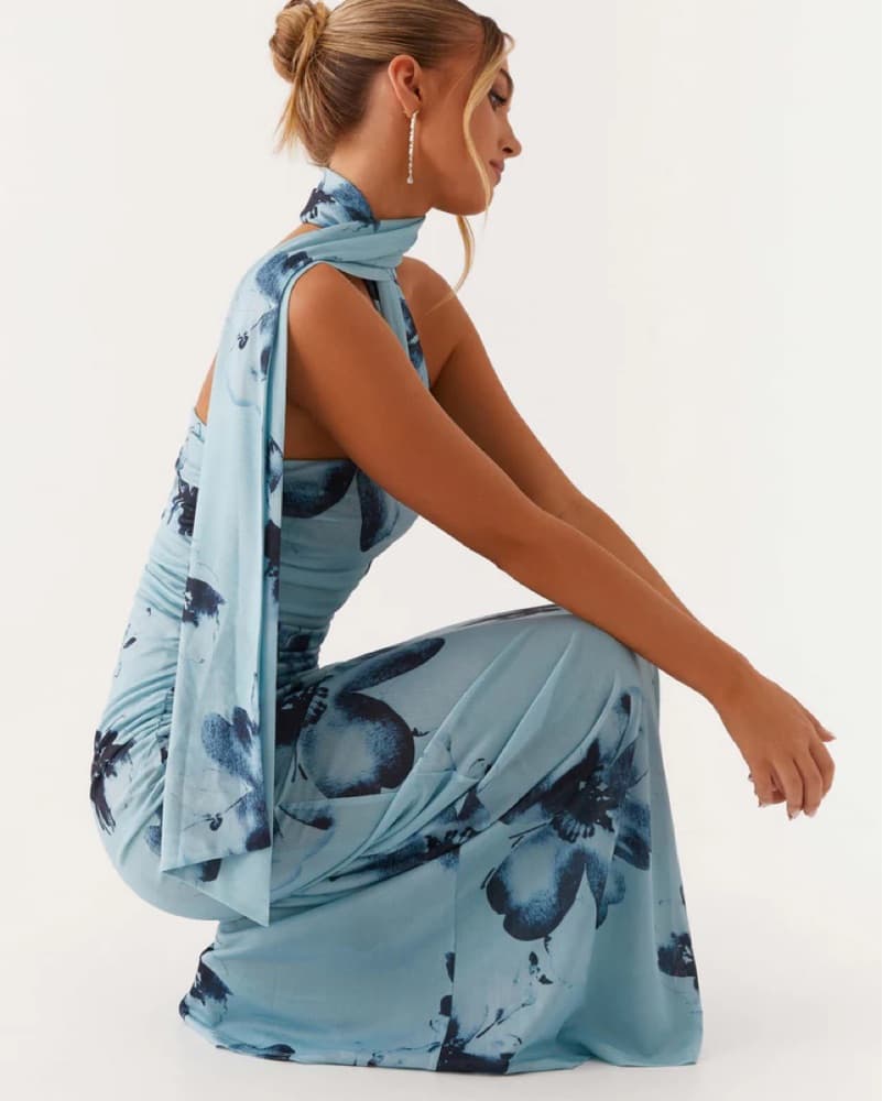 Peppermayo blue scarf maxi dress - Image 2