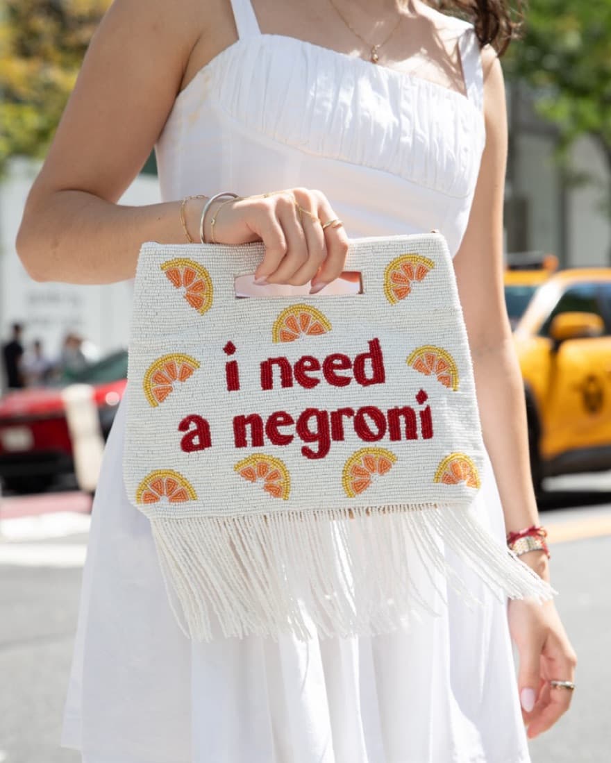 Vibrant Citrus Fringe Clutch - Image 3