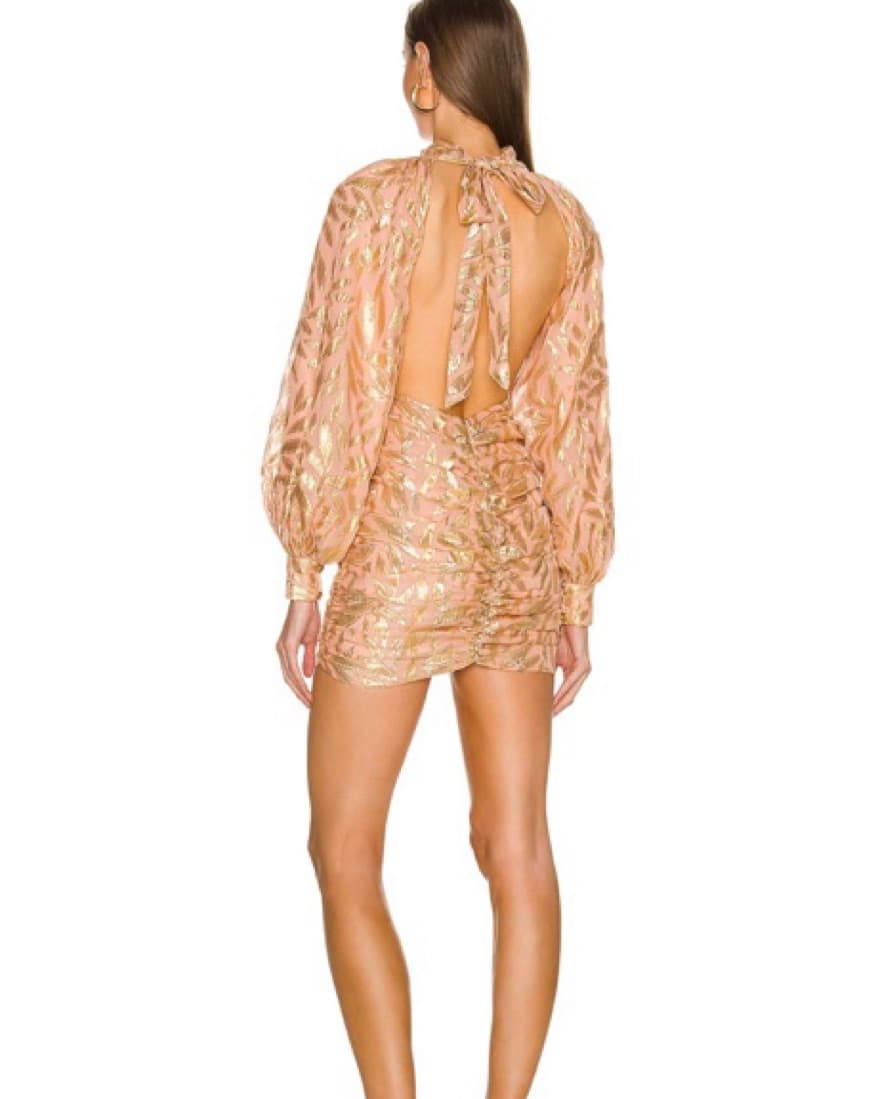 X Mercer Mini Dress In Pink And Gold  - Image 2