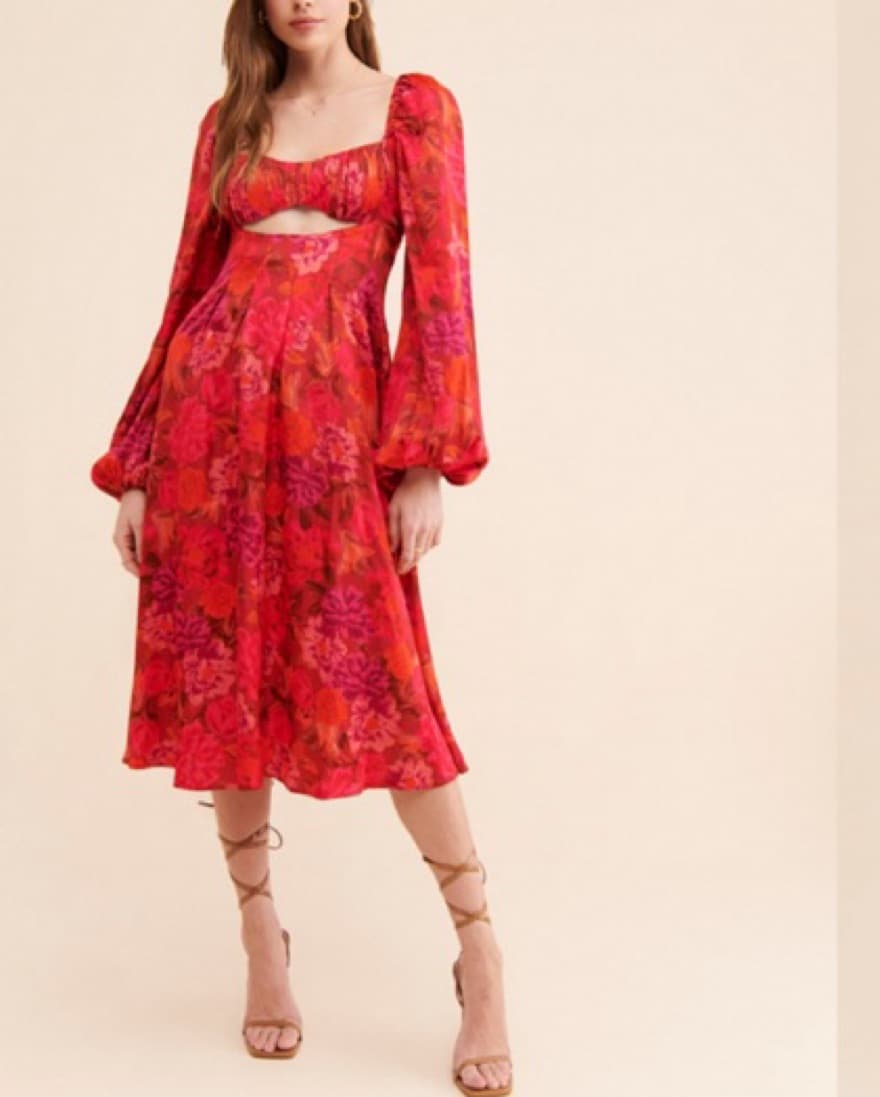 For Love & Lemons Nikki Midi Dress - Image 2