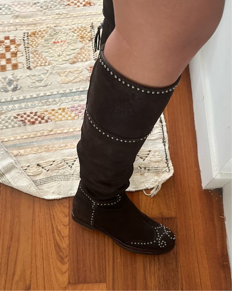 Brown Vintage Miu Miu Western Boots - Image 4