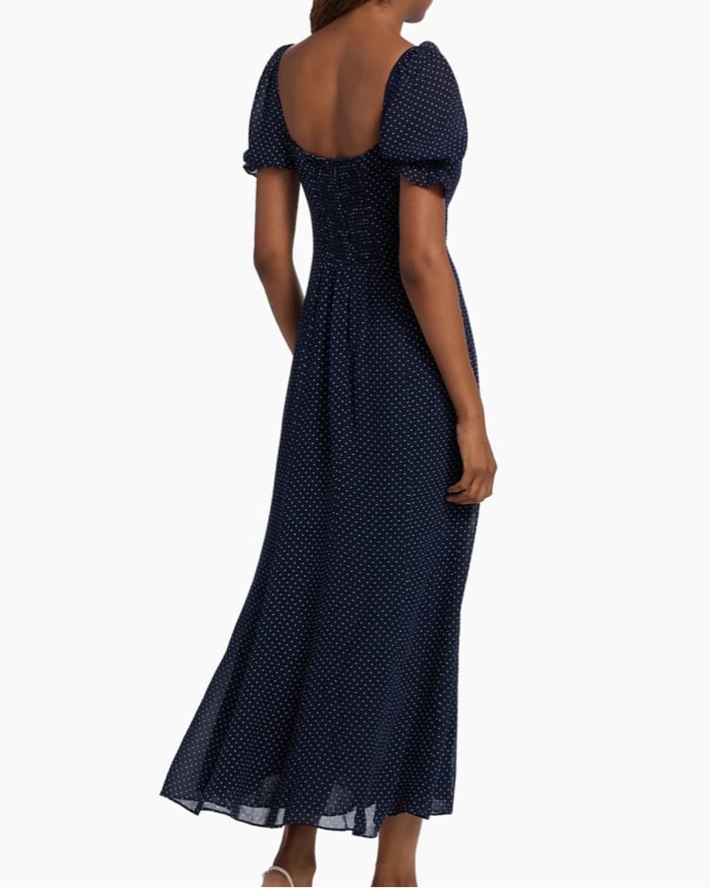 Reformation Gloria Polka Dot Midi-Dress - Image 5