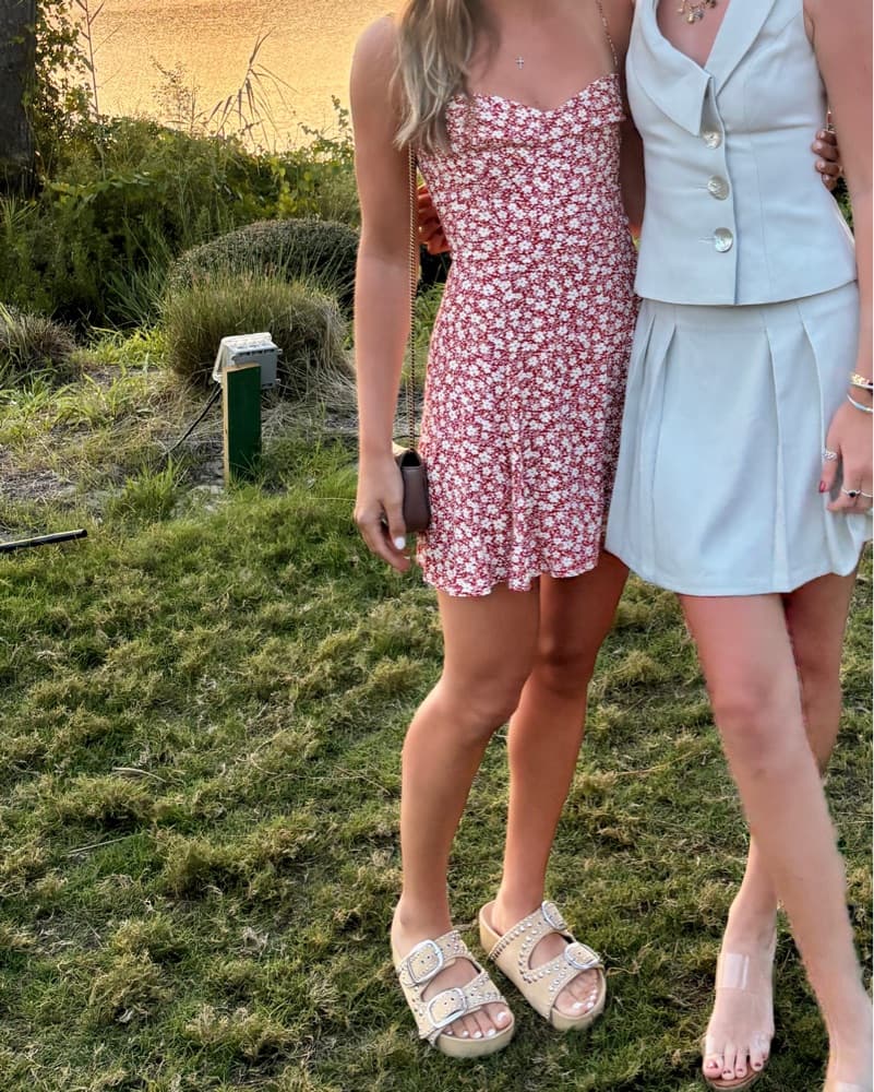 Reformation Red Floral Dress - Image 2