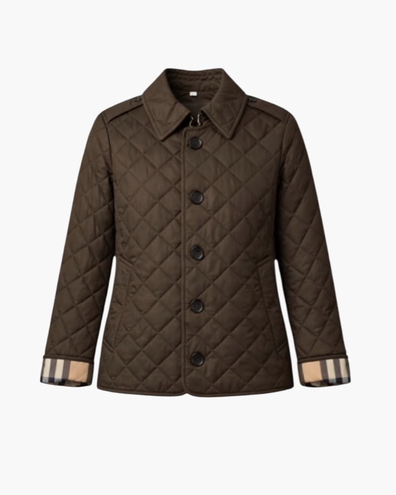 Burberry Quilted Khaki Utility Jacket - Image 1