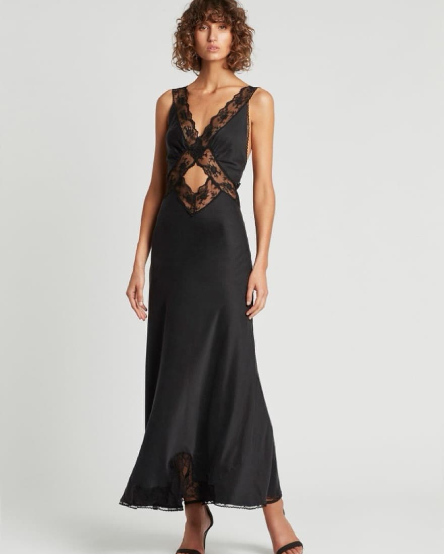 SIR THE LABEL Black Aries Cut Out Gown - Image 3