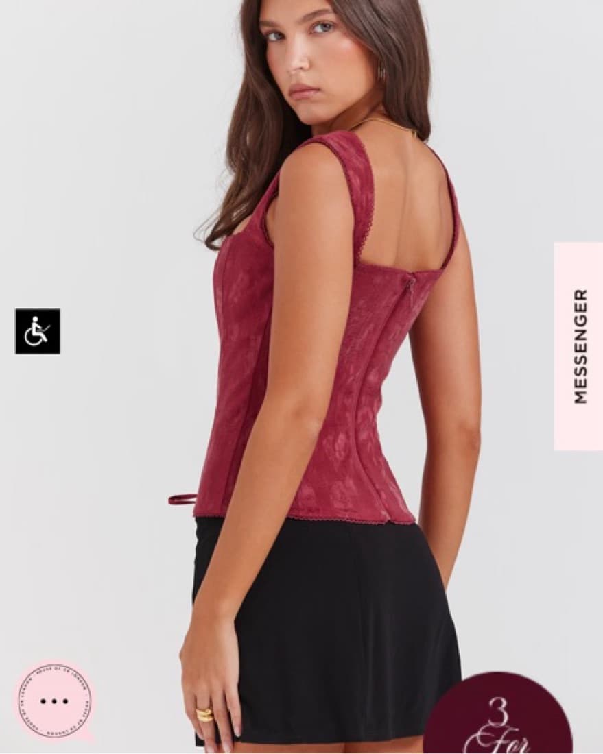 House Of CB Red Corset  - Image 2