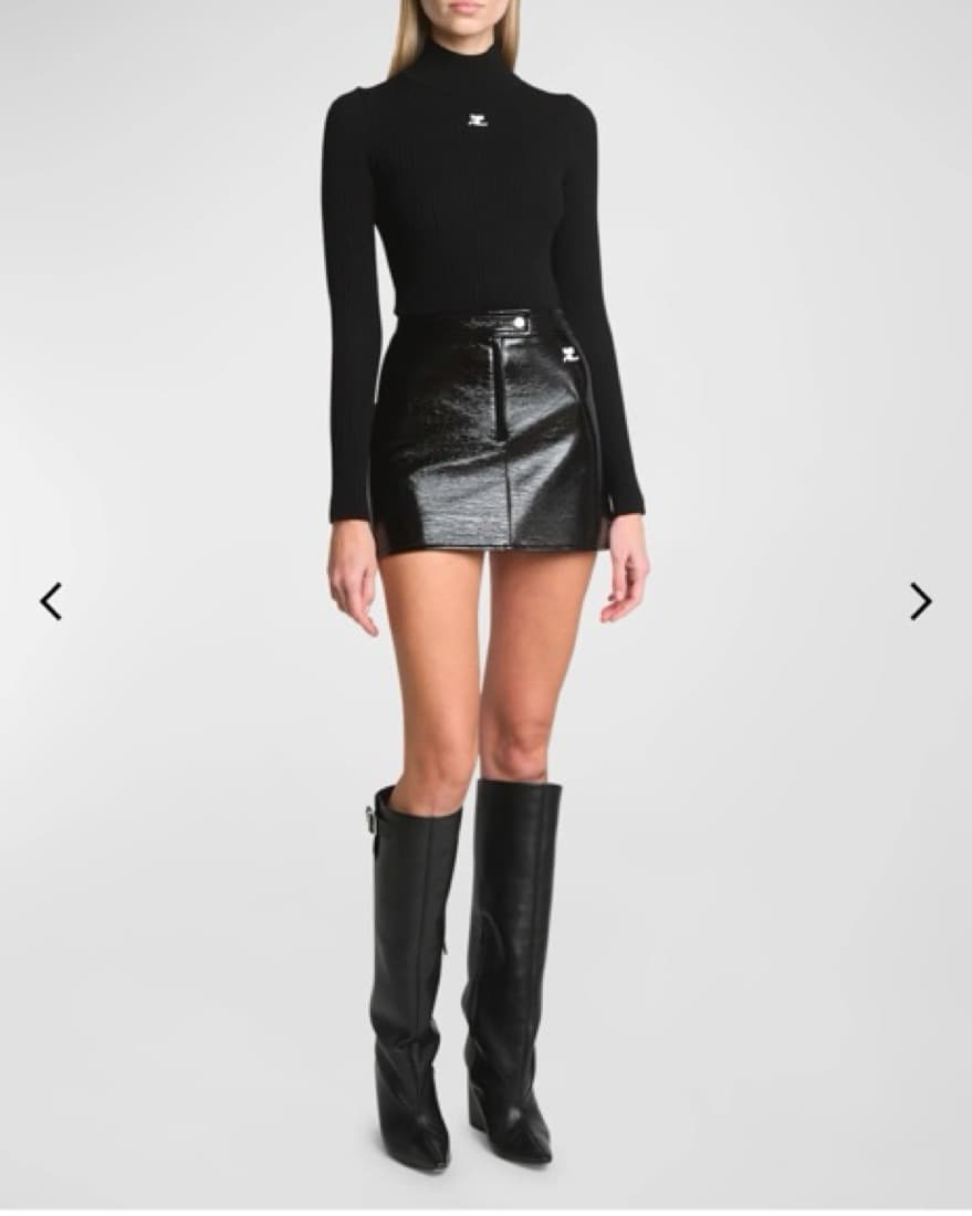 Courreges Faux Leather Skirt - Image 5