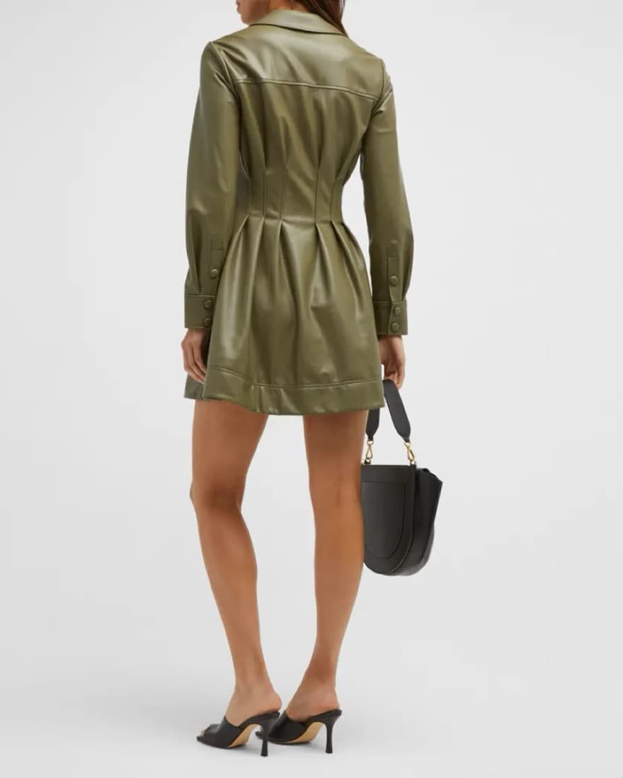 Veronica Beard Ameeta Leather Dress - Image 3
