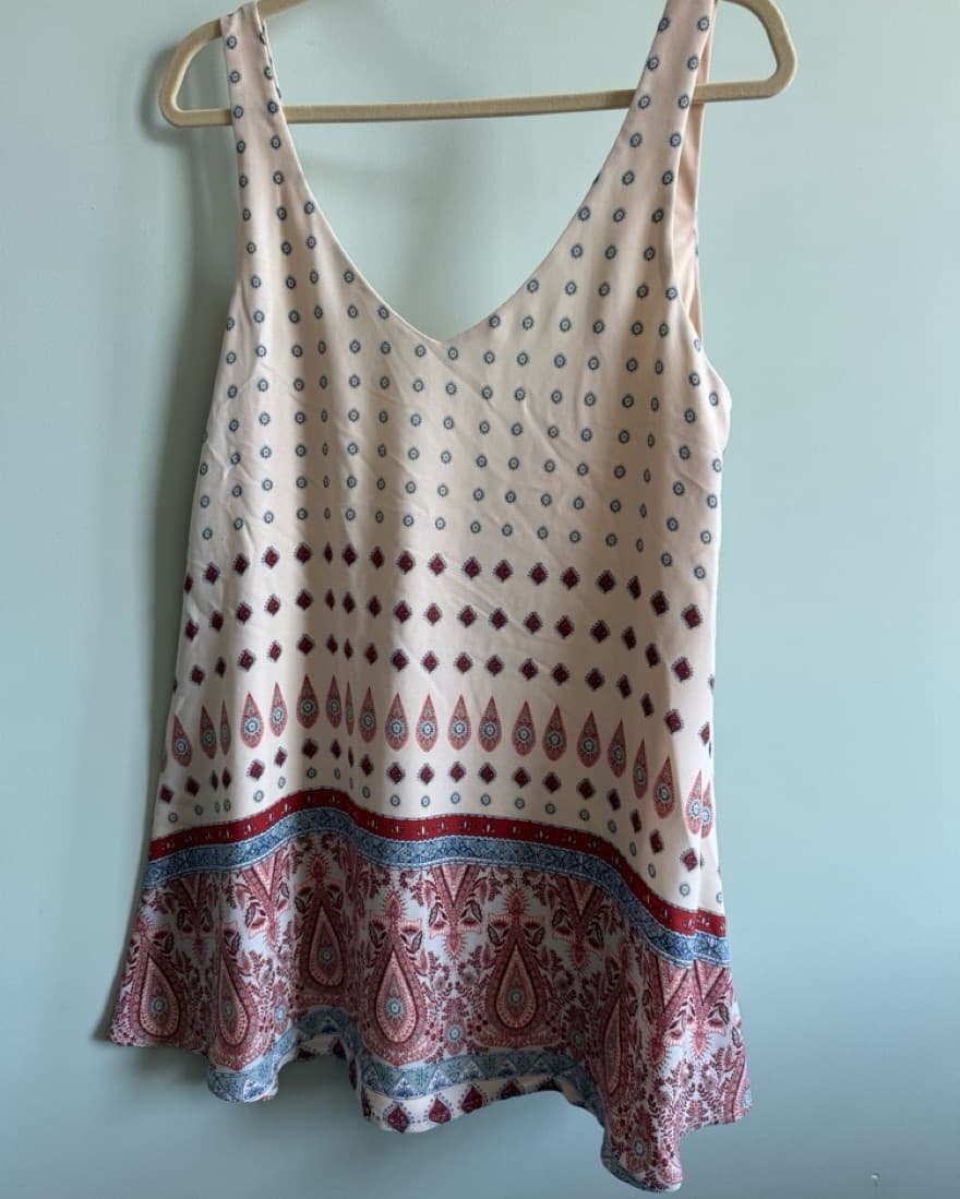 V-neck, Open-Back Mini Dress - Image 2