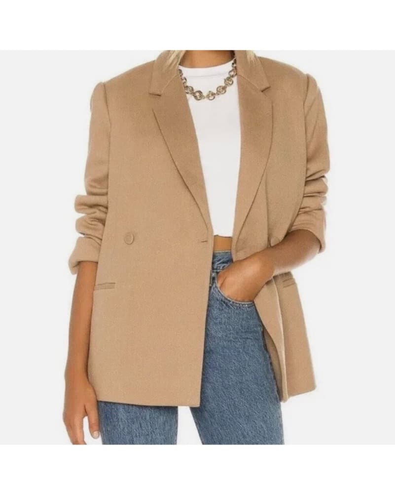 Oversized Blazer - In Black Or Camel - Image 3