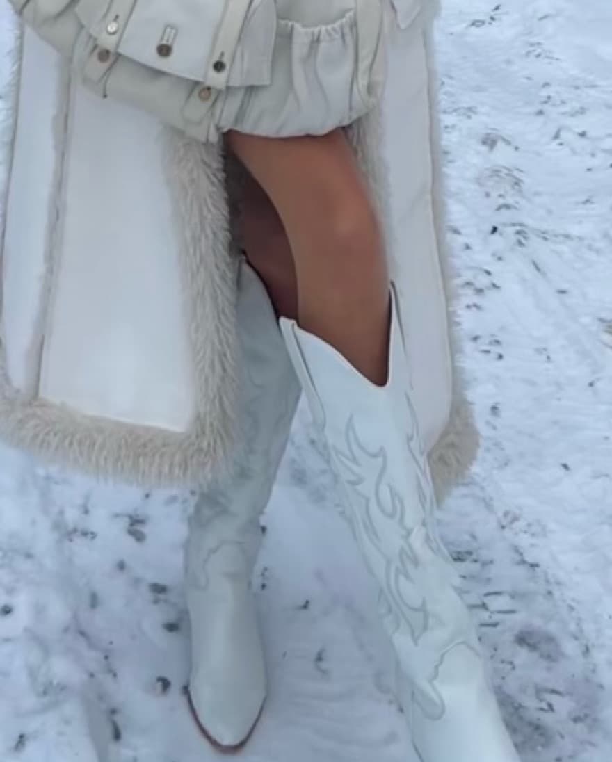 White Cowboy Boots - Image 3