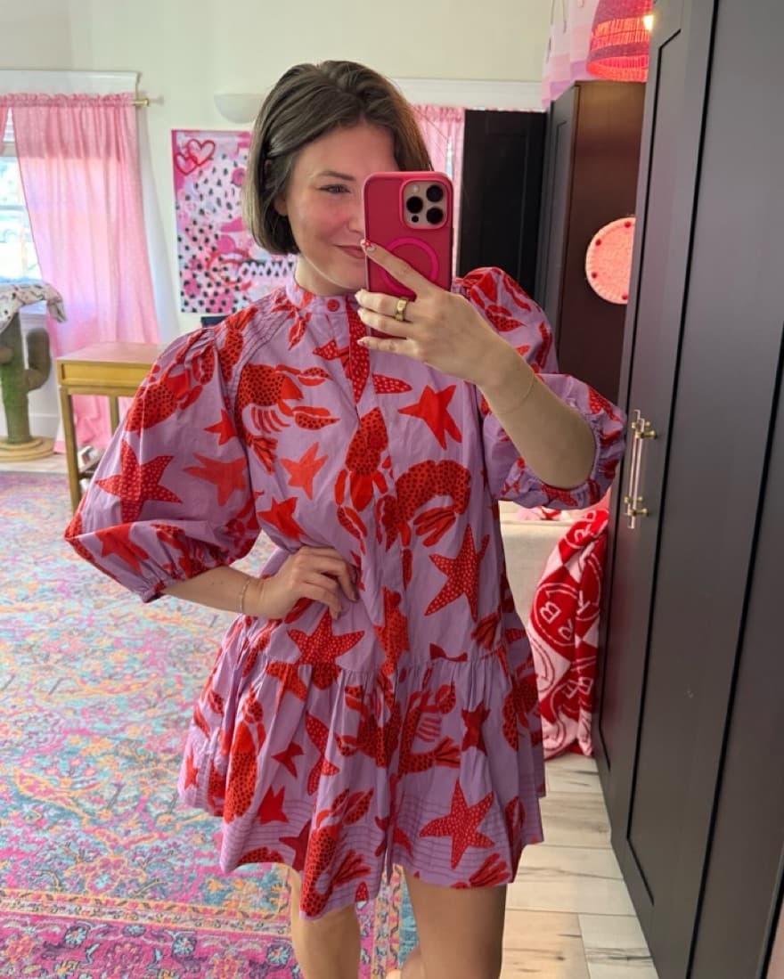 Farm Rio Purple Printed Dress - Image 1