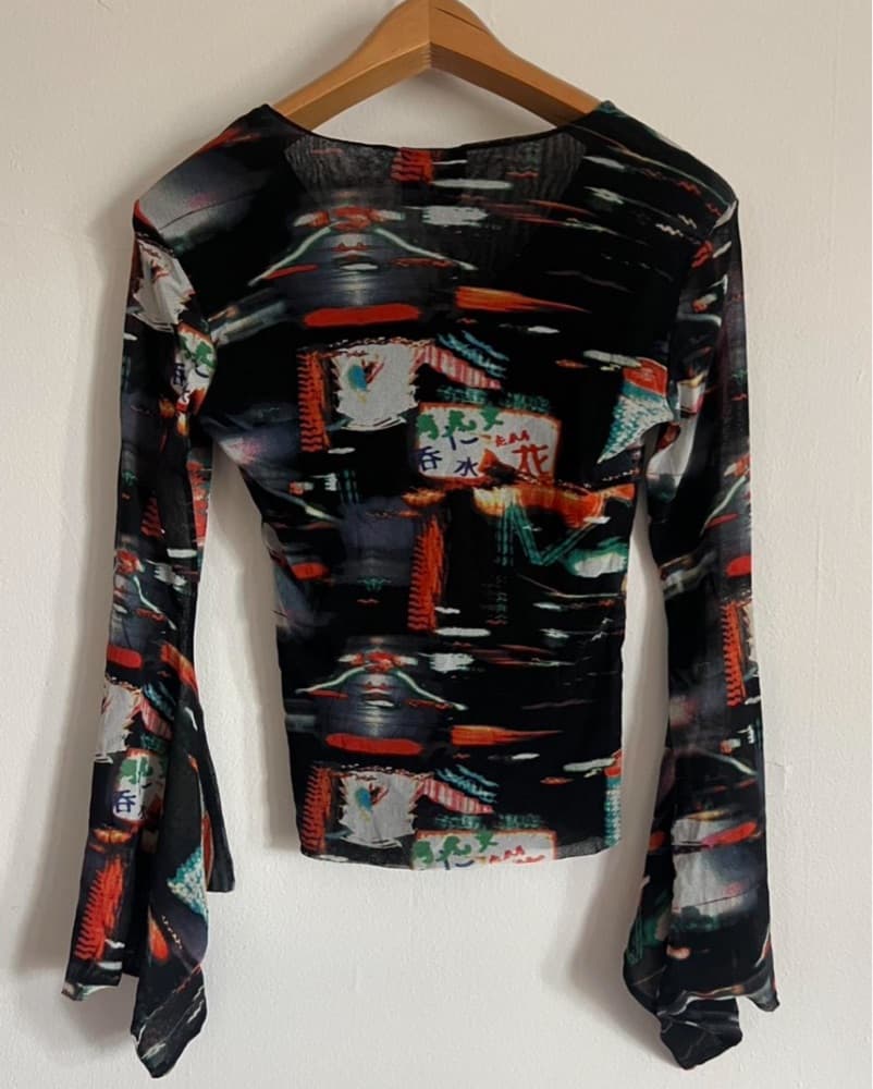 Kenzo Mesh Allover Print Long Sleeve Top - Image 3