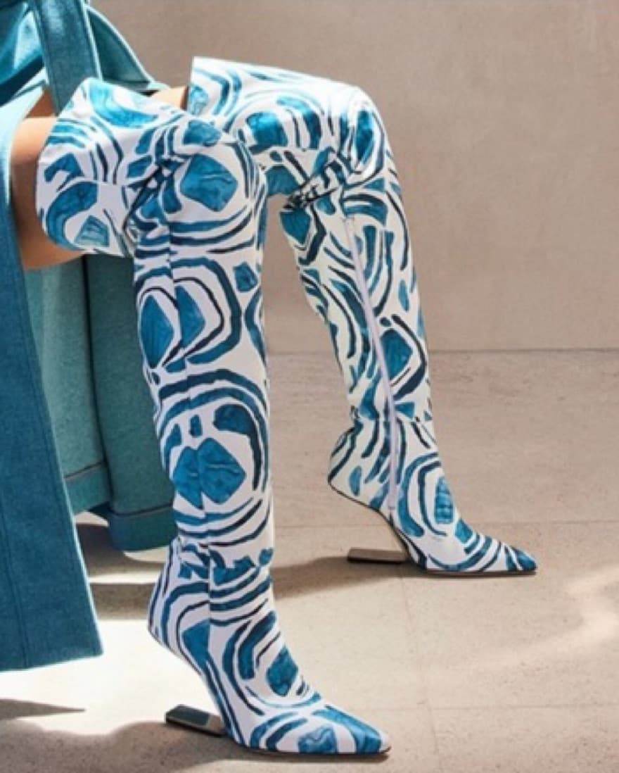 Cult Gaia Yasmina Blue Boot Heels - Image 3