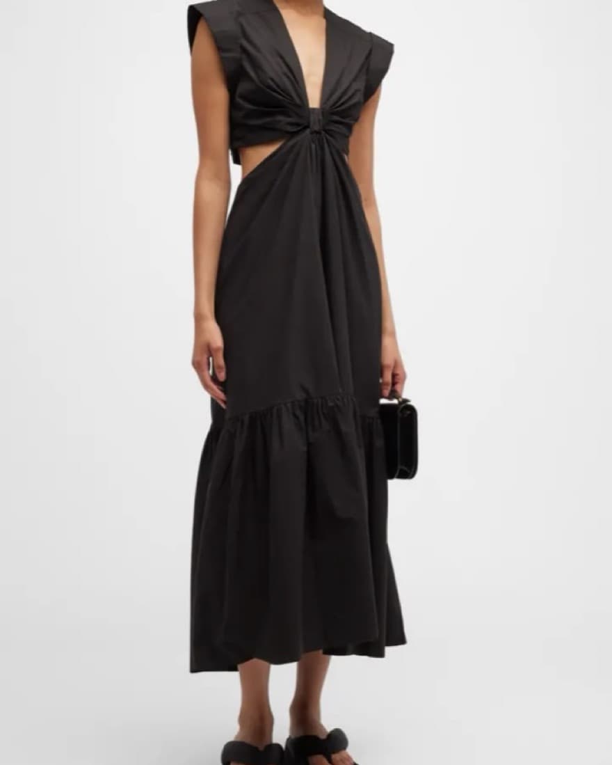 A.L.C Alexandria Cut-Out Dress (Black) - Image 1