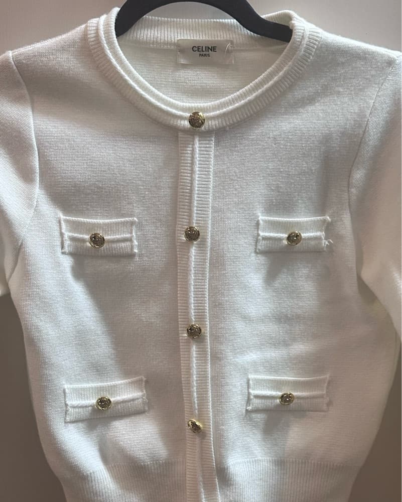 Elegant White Tweed Two Piece  - Image 3