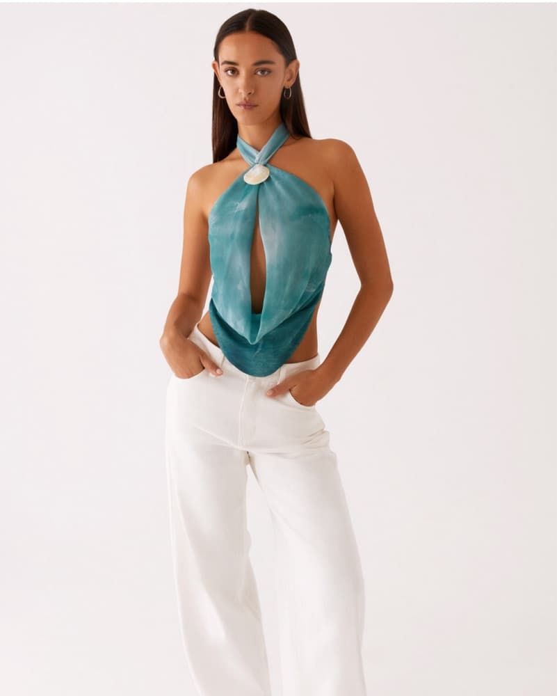 Pepper Mayo Zola Cowel Neck Shell Top - Image 4