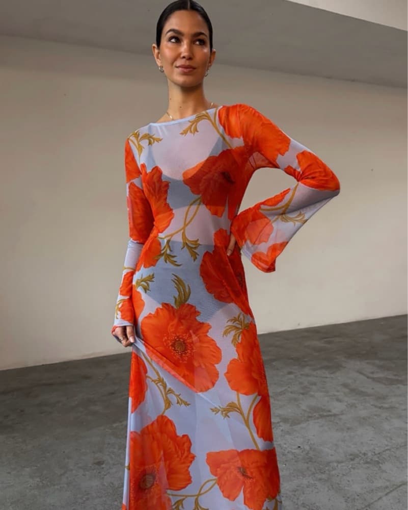 Never Fully Dressed Blue Poppy Aria Mesh - Image 4
