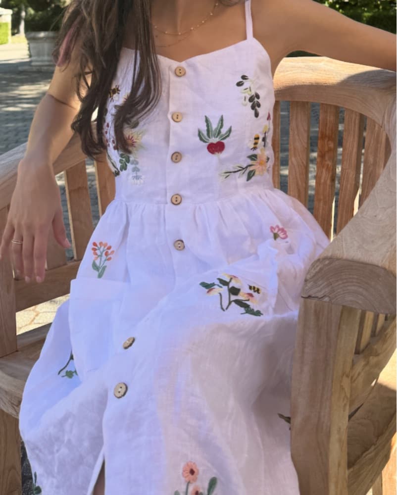 Custom Made Unique Linen Dress - Image 1