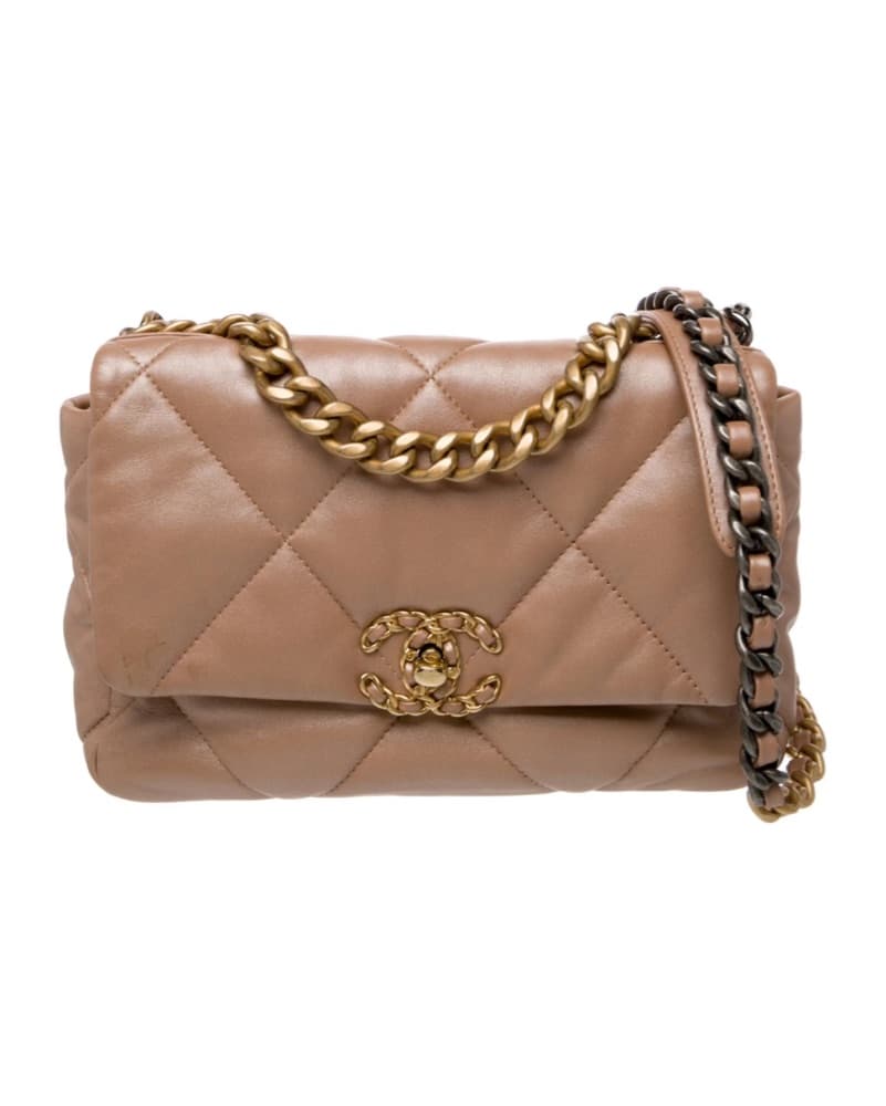 Chanel 19 Flap Bag Dark Beige - Image 3