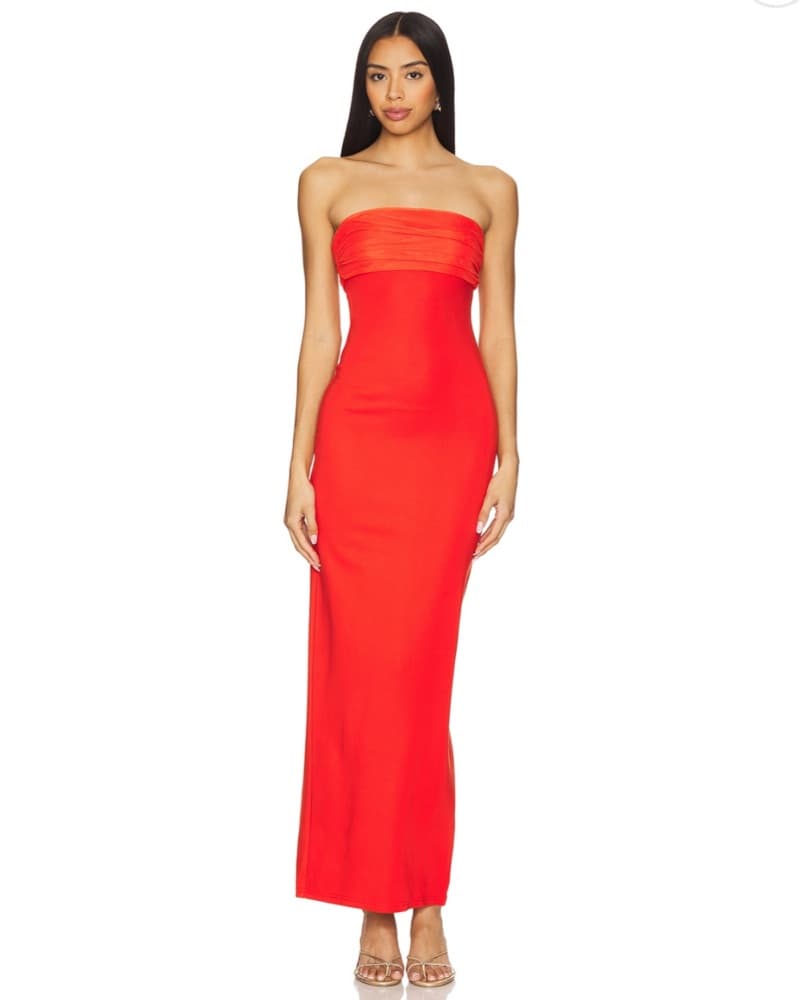 Superdown Red Strapless Gown - Image 2