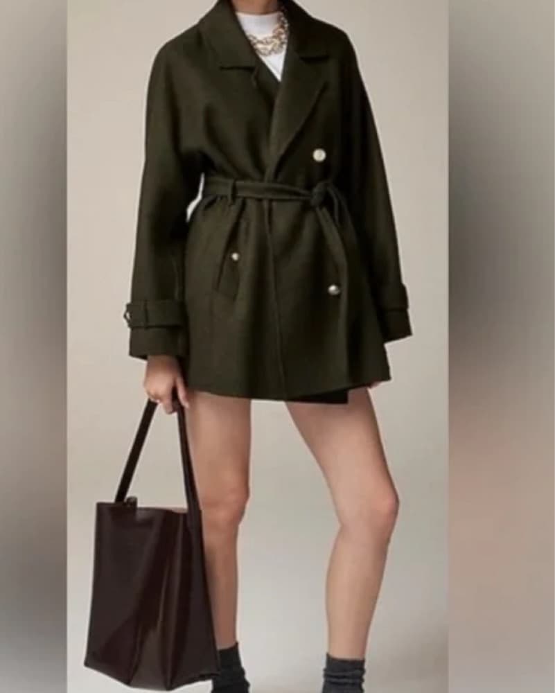 J Crew Wool Trench Coat - Image 1