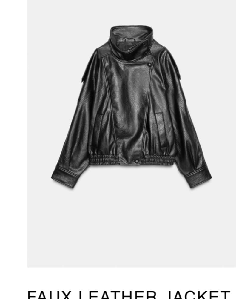 Zara Leather Jacket - Image 1