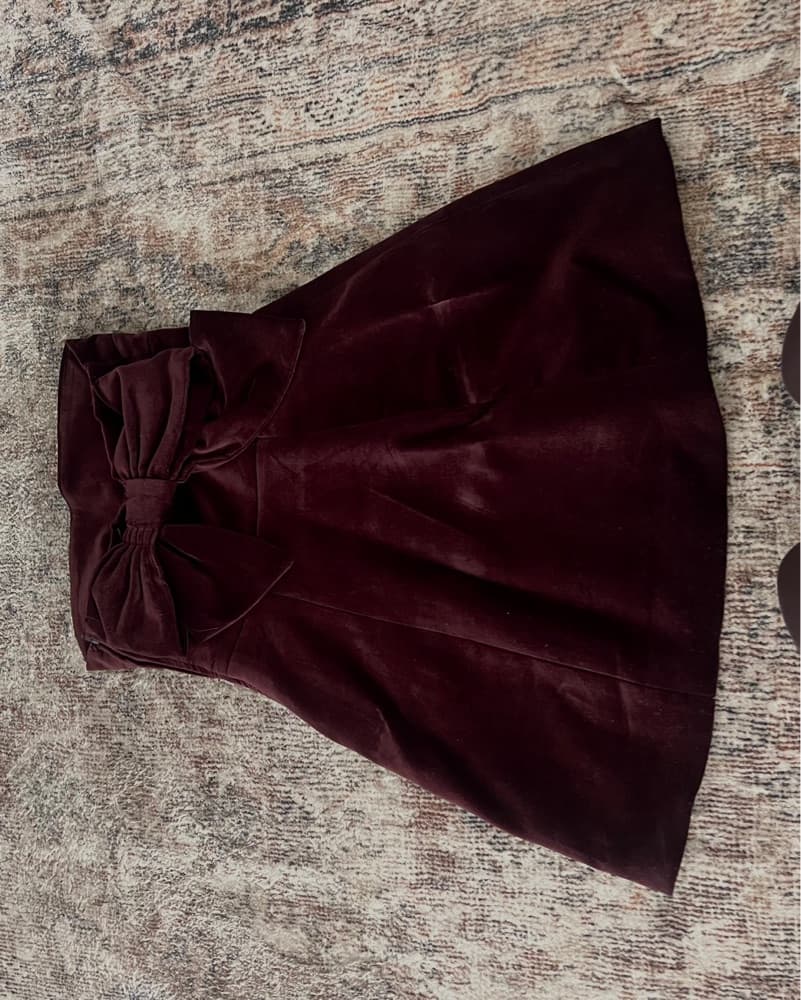 Zara Velvet Bow Dress - Image 4