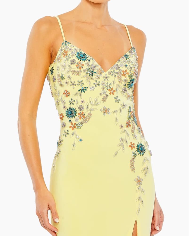 Mac Duggal Floral Beaded Gown - Image 2
