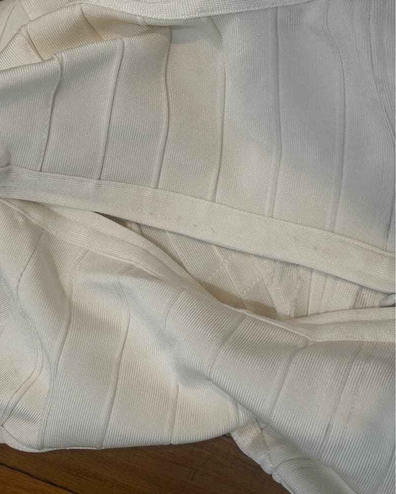 Vintage White Fringe Herve Leger - Image 3